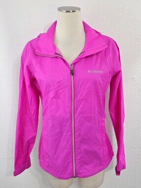 Columbia Switchback II shell jacket fuchsia pink water resistant windbreaker Med